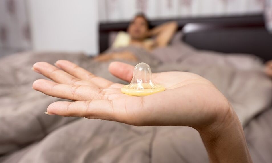 condom and lubricant when stimulated